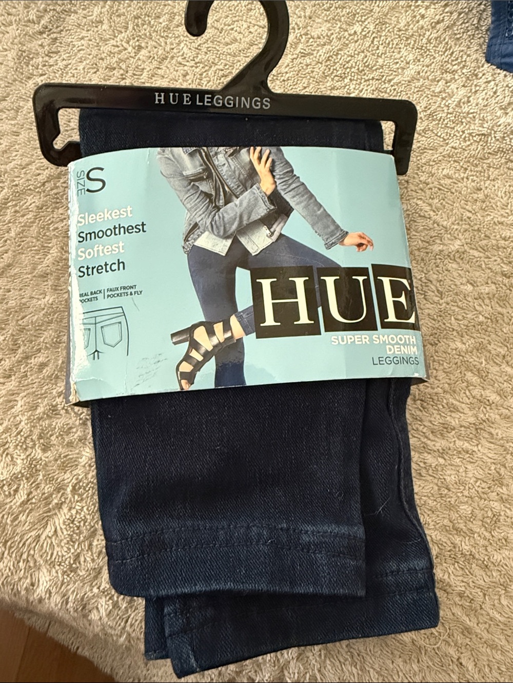 HUE Super Smooth Denim Leggings - Dark Navy